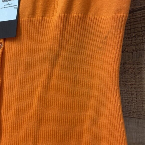 GUESS Snap Front Lana Sweater Dress, Sunset Orange, Large NWT - Picture 5 of 9